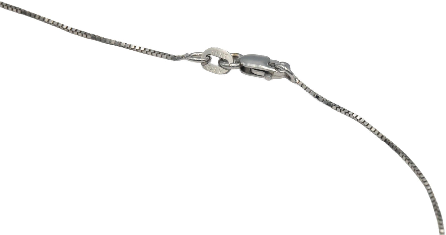 10k White Gold 0.50CT Diamond Tassel Pendant Chain Necklace