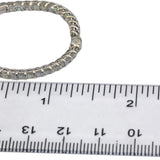 14k White Gold 4.30CT Round Cut Trellis Setting Inside Out Hoop Earrings