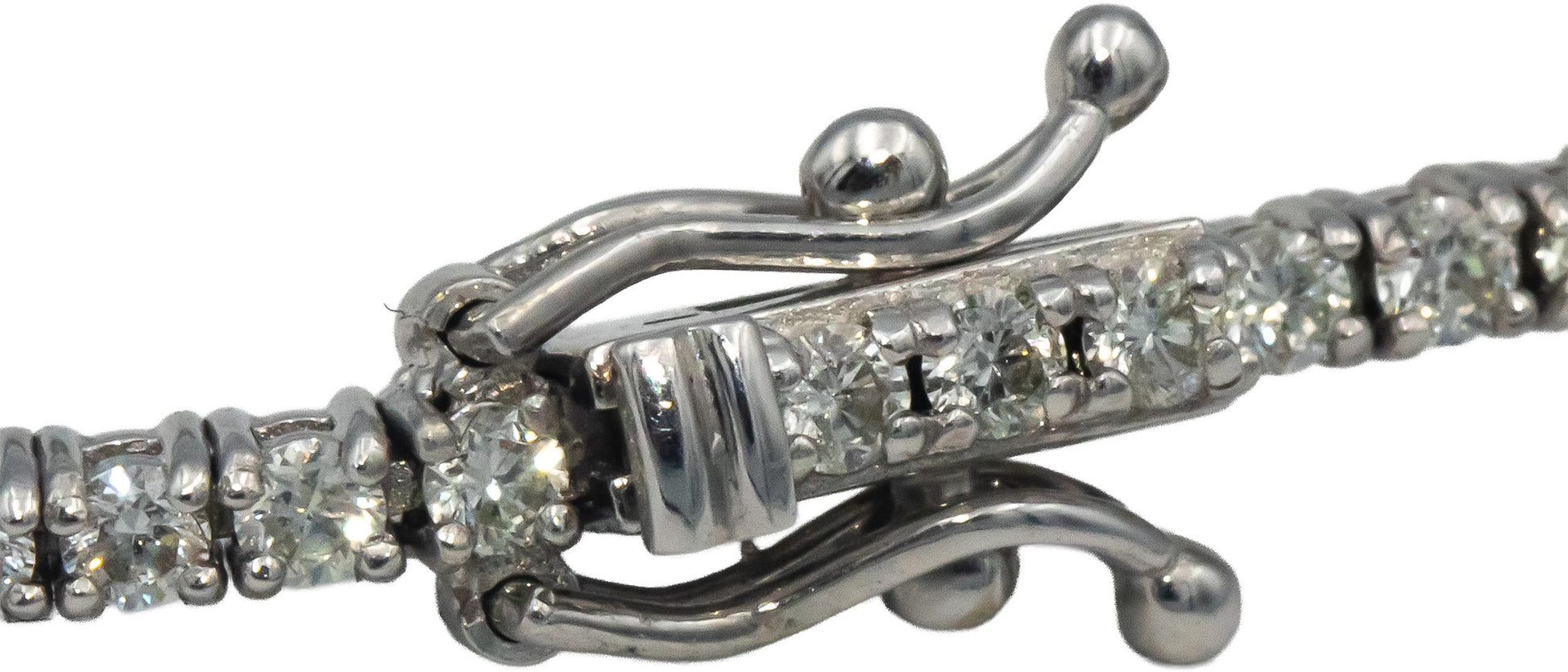 18k White Gold Jewelry 2.08CT Round Cut Diamond Tennis Bracelet