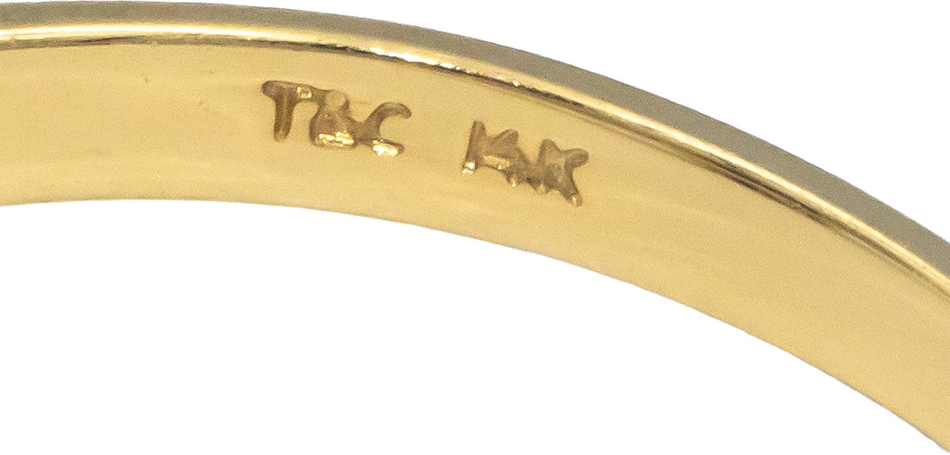 14k Yellow Gold 0.81CT Baguette Diamond and Oval Sapphire Ring Size 6.75