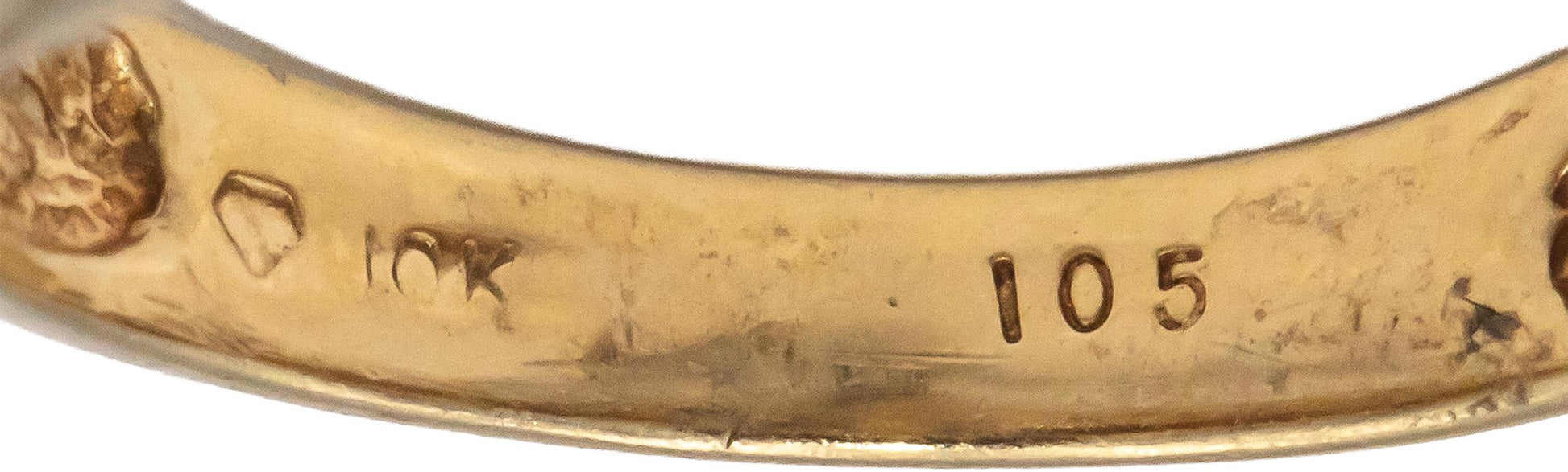 10k White and Yellow Gold Round Diamond Cluster Ring 1.0CT Size 7.25