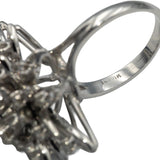 Vintage Antique 14k White Gold VS Single Cut Diamond Cocktail Ring 1.0CT Size 9