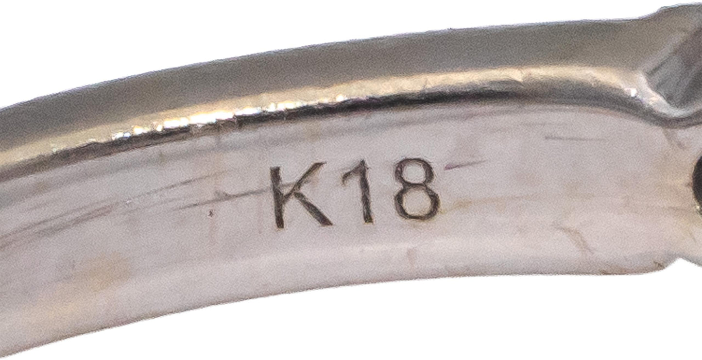 CGL Certified 18k White Gold Blue Topaz and Diamond Cocktail Ring 4.93CTW Size 7