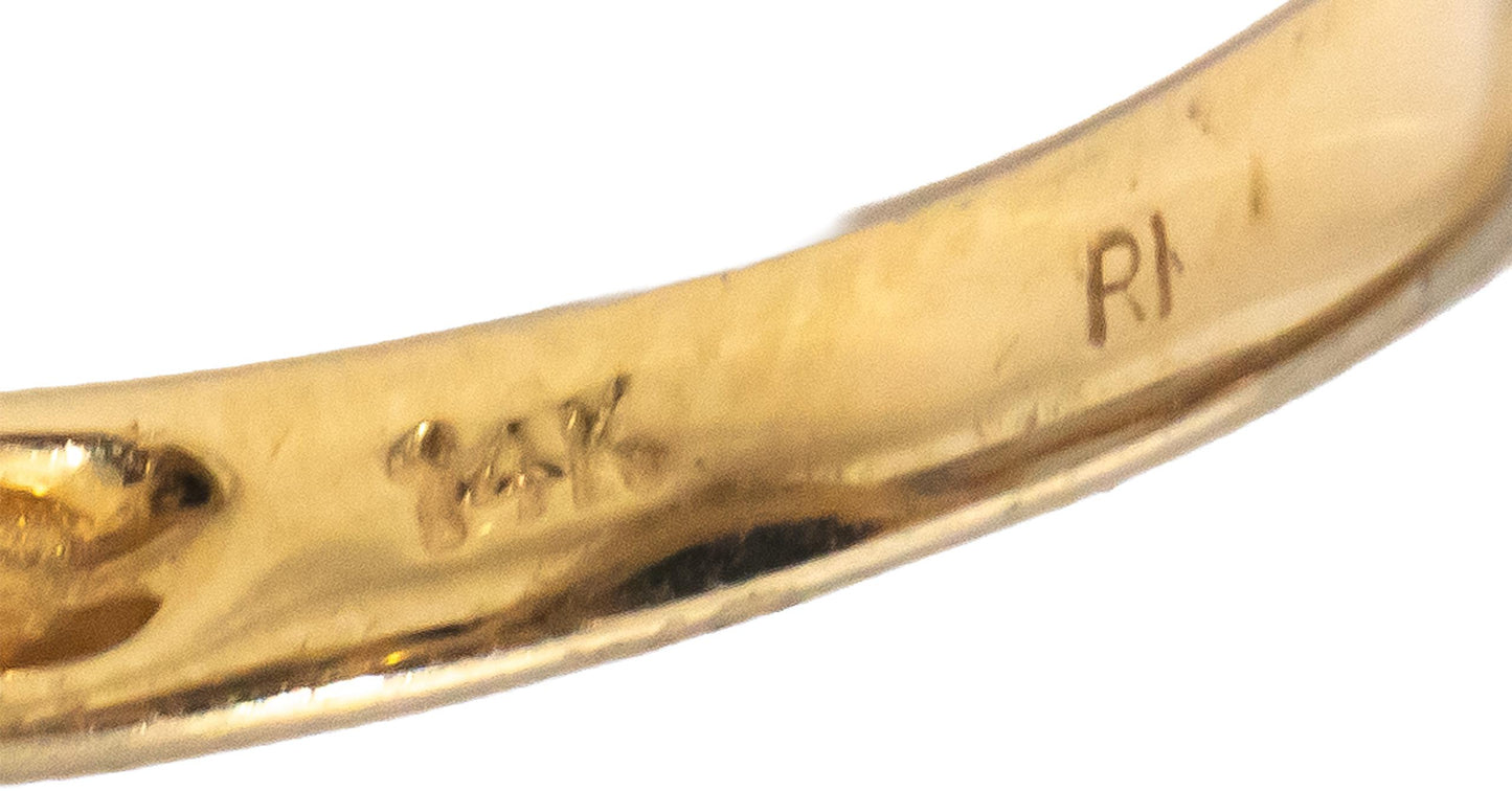 14k Yellow Gold Oval Sapphire & Round Diamond Halo Ring 4.20CT Size 6