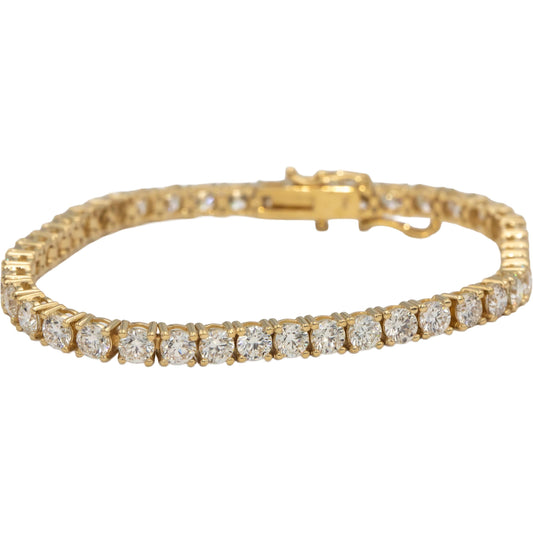 14k Yellow Gold VS Round Diamond Tennis Bracelet 10.01CT