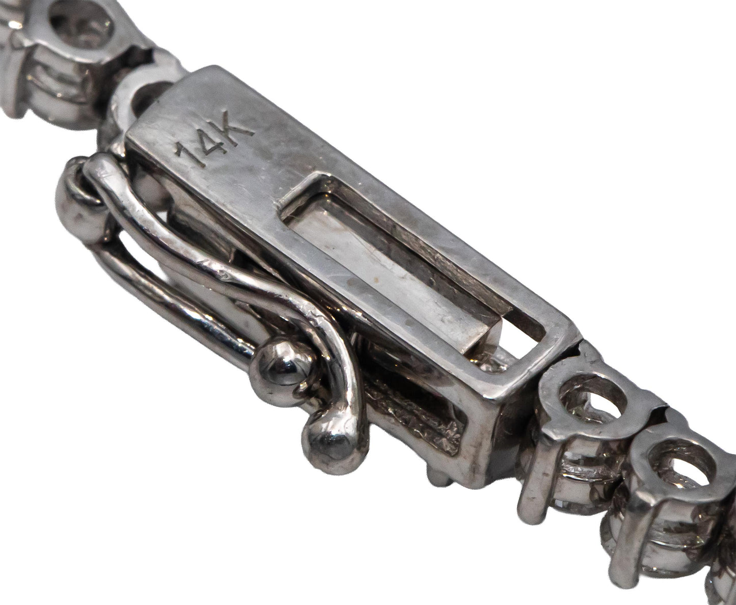 14k White Gold Round Diamond Three-Prong Tennis Necklace 11.81CT