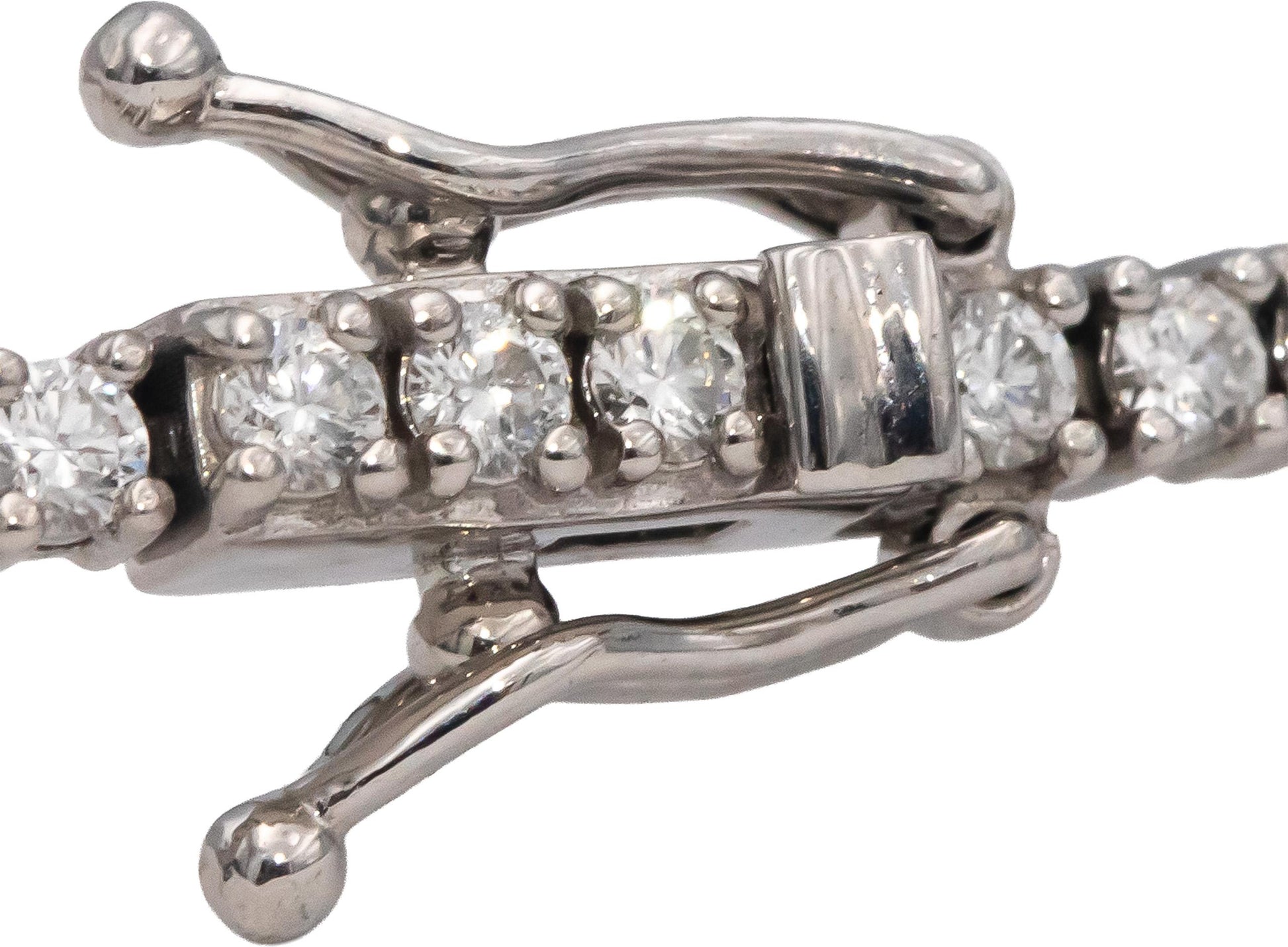 14k White Gold VS Round Diamond Tennis Bracelet 2.10CT