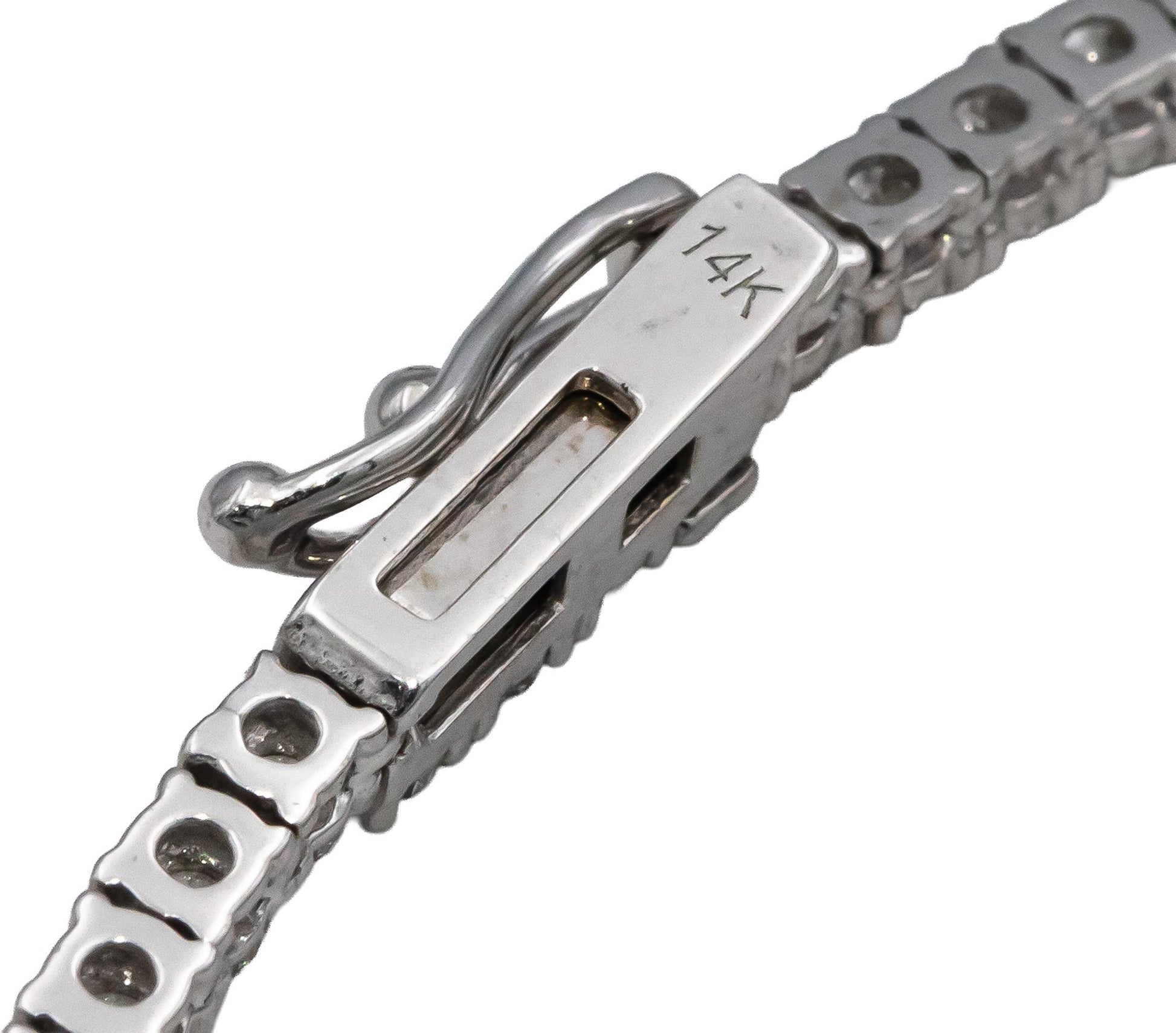 14k White Gold Round Diamond Tennis Necklace 9.15CT