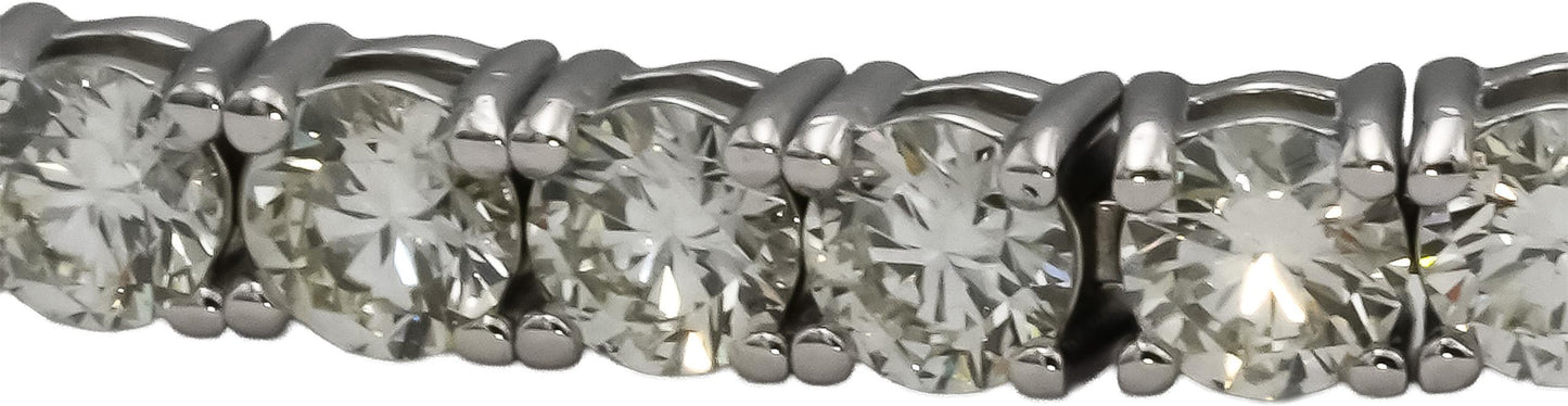 14k White Gold VS Round Diamond Tennis Bracelet 7.31CT