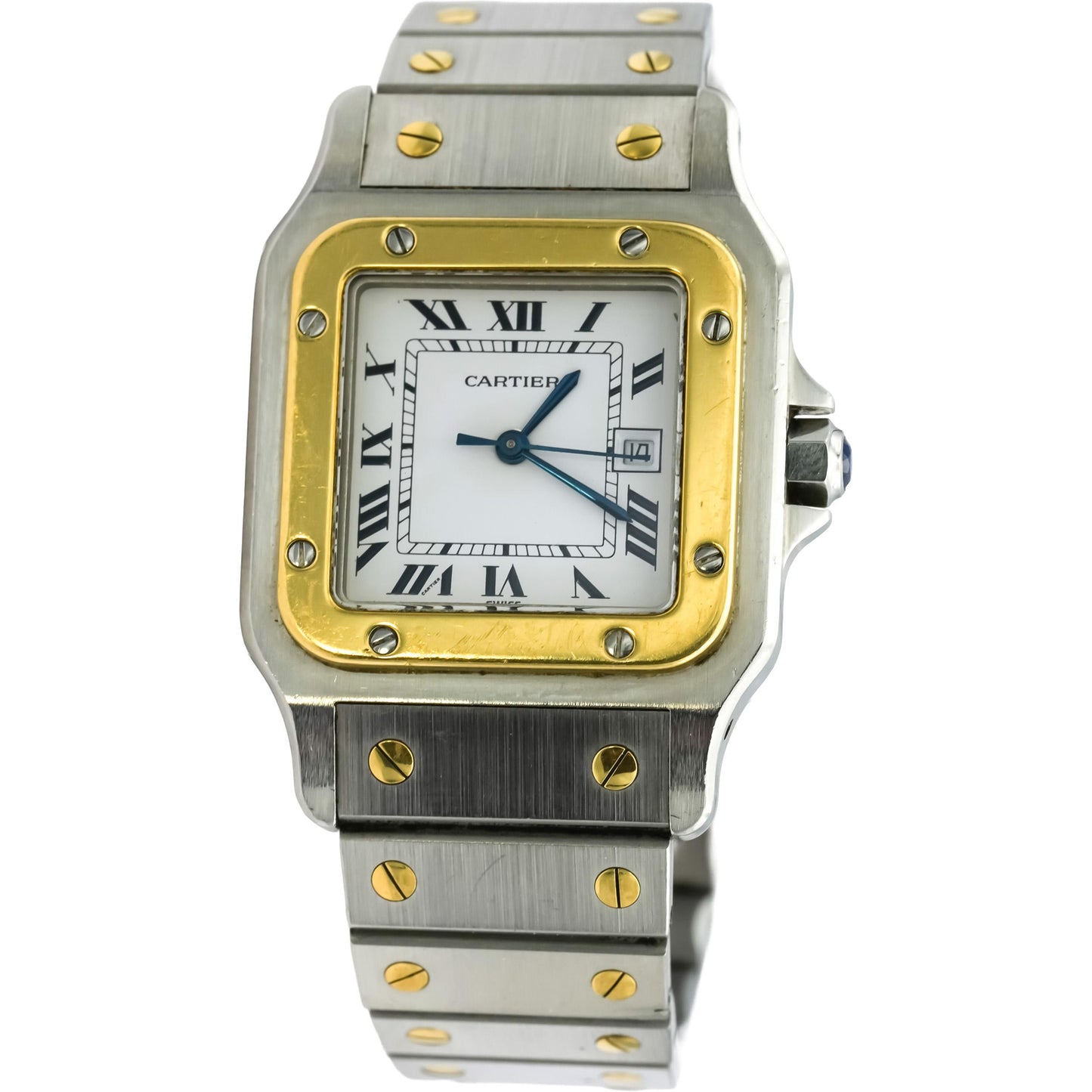 CARTIER Stainless Steel & 18k Yellow Gold Santos Galbee 29mm Automatic Watch