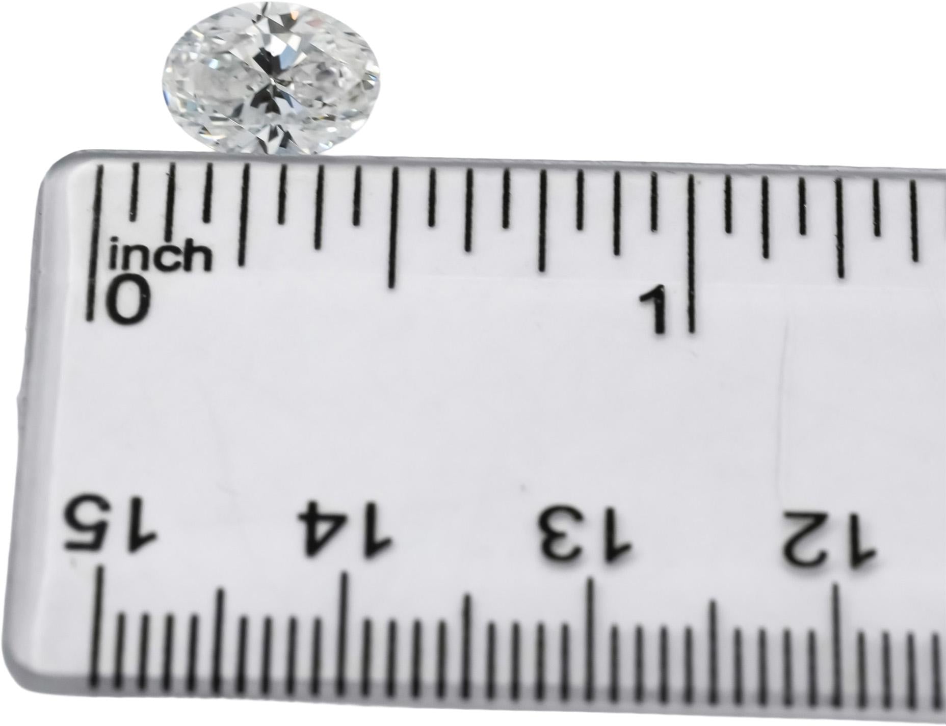 GIA Certified SI2/D Oval Brilliant Cut Diamond Loose Stone 2.0CT