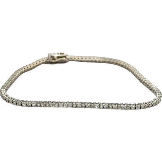 14k White Gold Round VS Diamond Tennis Bracelet 1.70CT