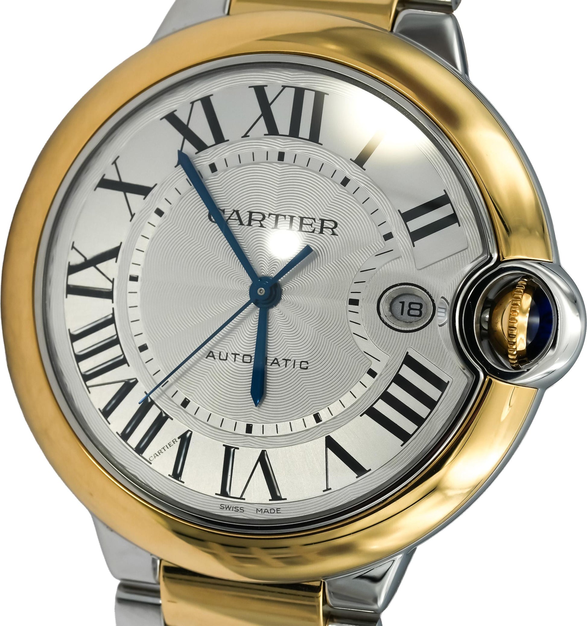 CARTIER 18k Gold Stainless Steel Ballon Bleu Automatic Watch Ref W2BB0039