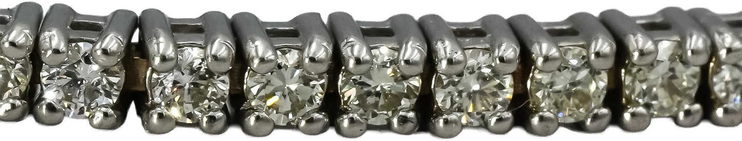 14k White Gold VS Round Diamond Tennis Bracelet 1.57CT