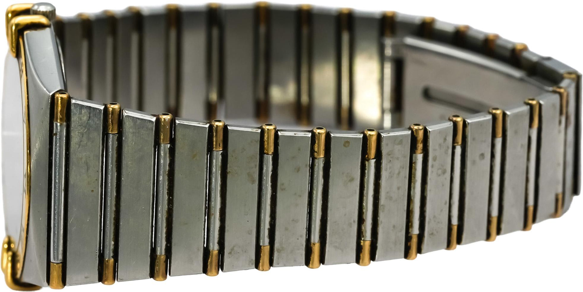 OMEGA Stainless Steel and Gold Plate Constellation Diamond Dial Quartz Watch