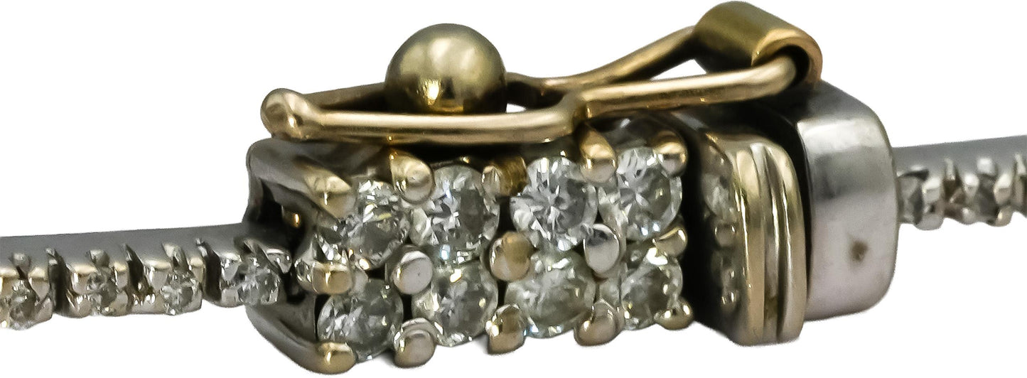 14k White Gold Round Diamond Fancy Link Bracelet 2.0CT