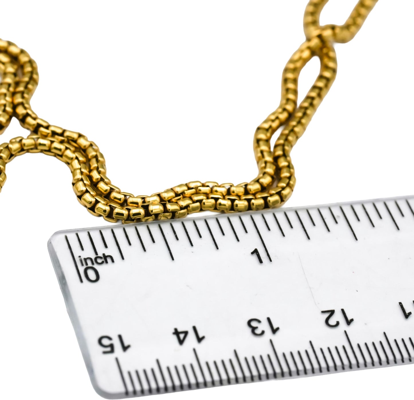 DAVID YURMAN 18k Yellow Gold 2.2mm Wide Box Chain Necklace w/ Box 4-5k Retail