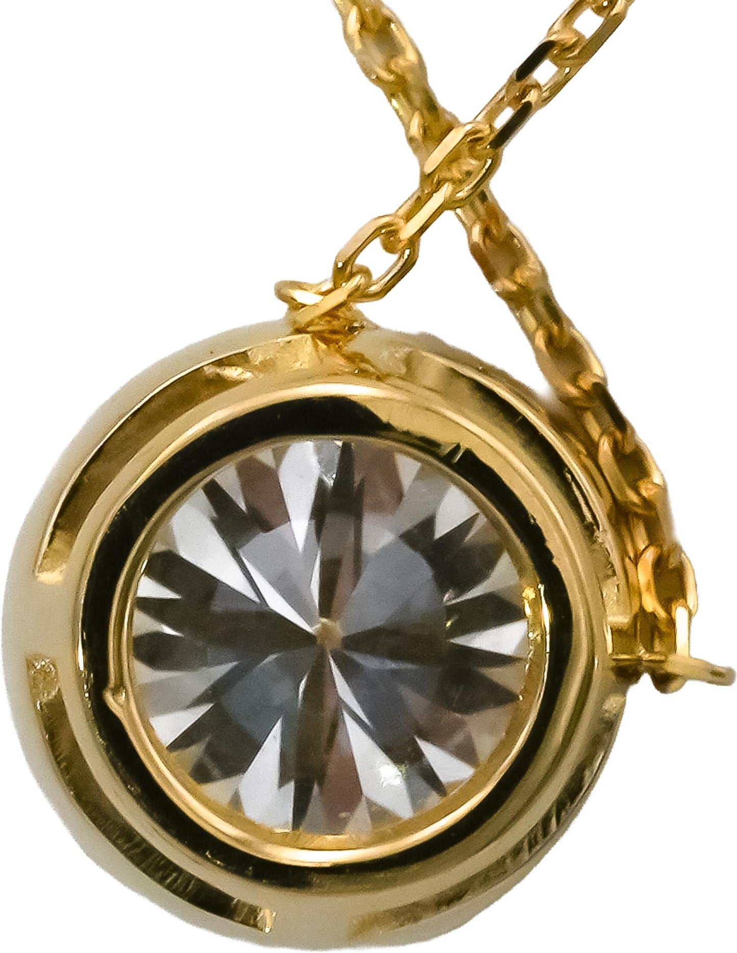 14k Yellow Gold VS Round Lab-Grown Diamond Solitaire Pendant Necklace 2.03CT