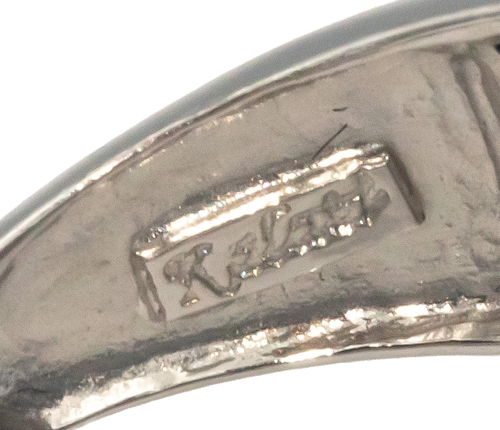 KALATI Designer 14k White Gold 1.78CT Diamond and Sapphire Ring Size 7