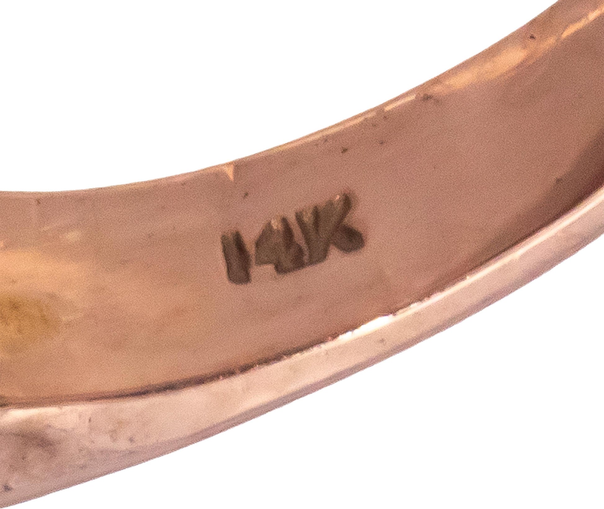 Retro Vintage 14k Rose Gold 1.50CT Diamond and Synthetic Ruby Ring Size 6.75