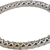 14k White Gold 4.30CT Round Cut Trellis Setting Inside Out Hoop Earrings
