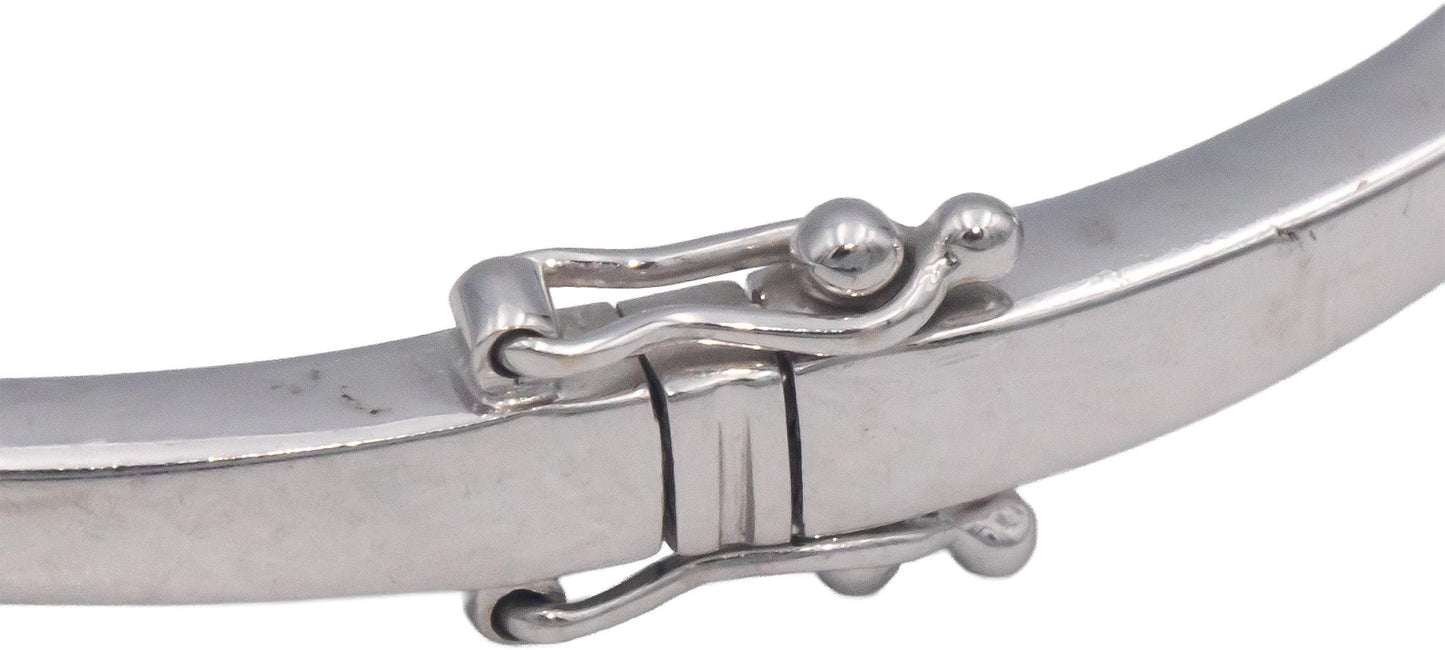 18k White Gold Jewelry 0.55CT Round Cut Diamond Bangle Bracelet