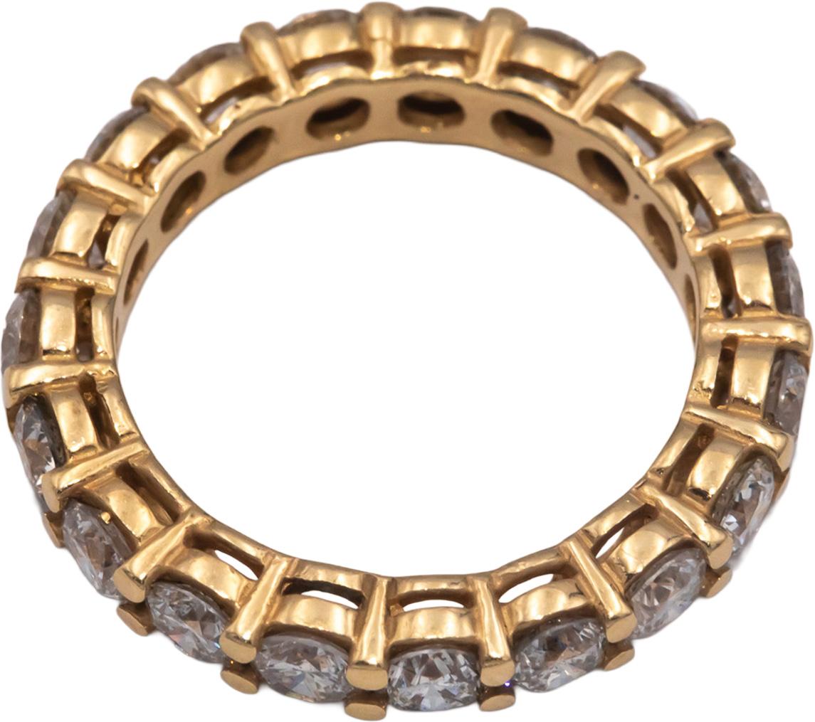 18k Yellow Gold Round Diamond Eternity Band Ring 2.73CT Size 5.5