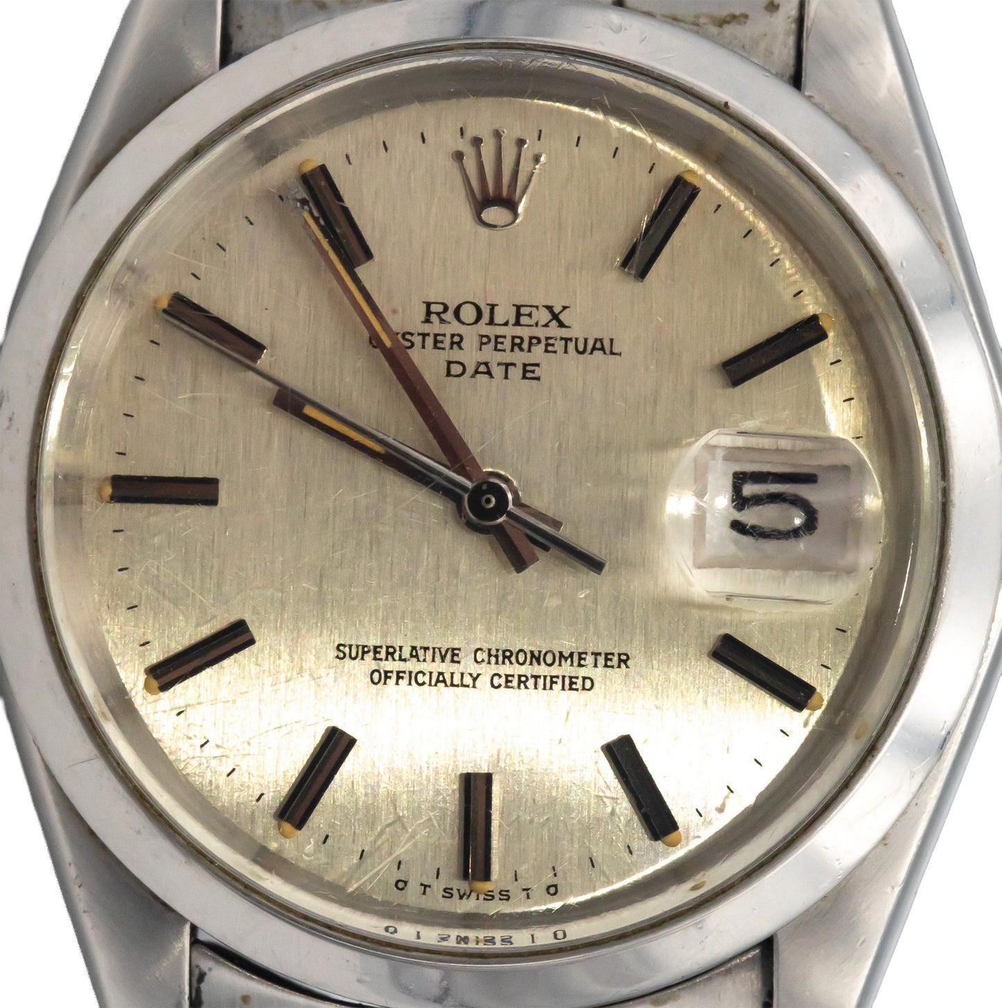 ROLEX Stainless Steel 1500 Oyster Perpetual Date 34mm Automatic Watch w/ Box