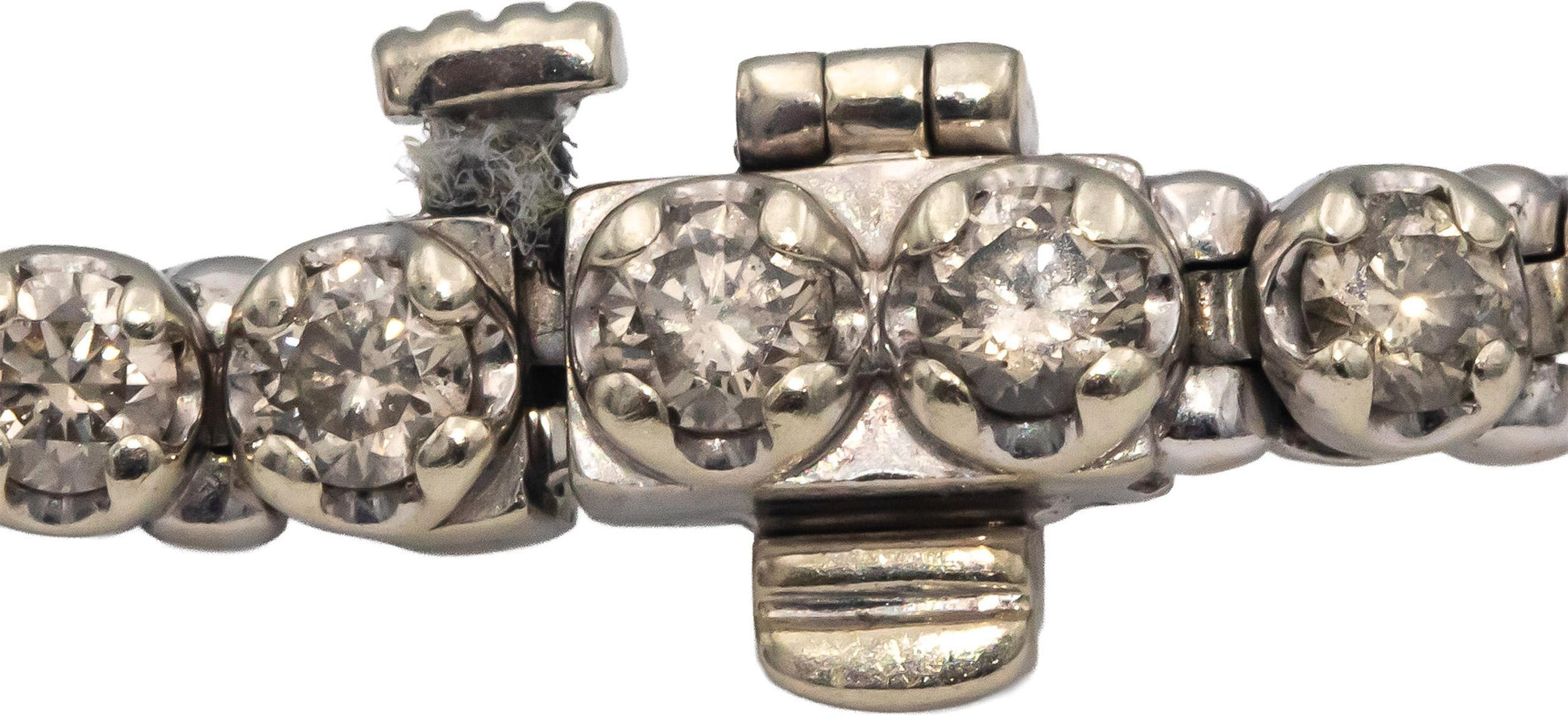 10k White Gold Round Diamond Tennis Bracelet 3.50CTW