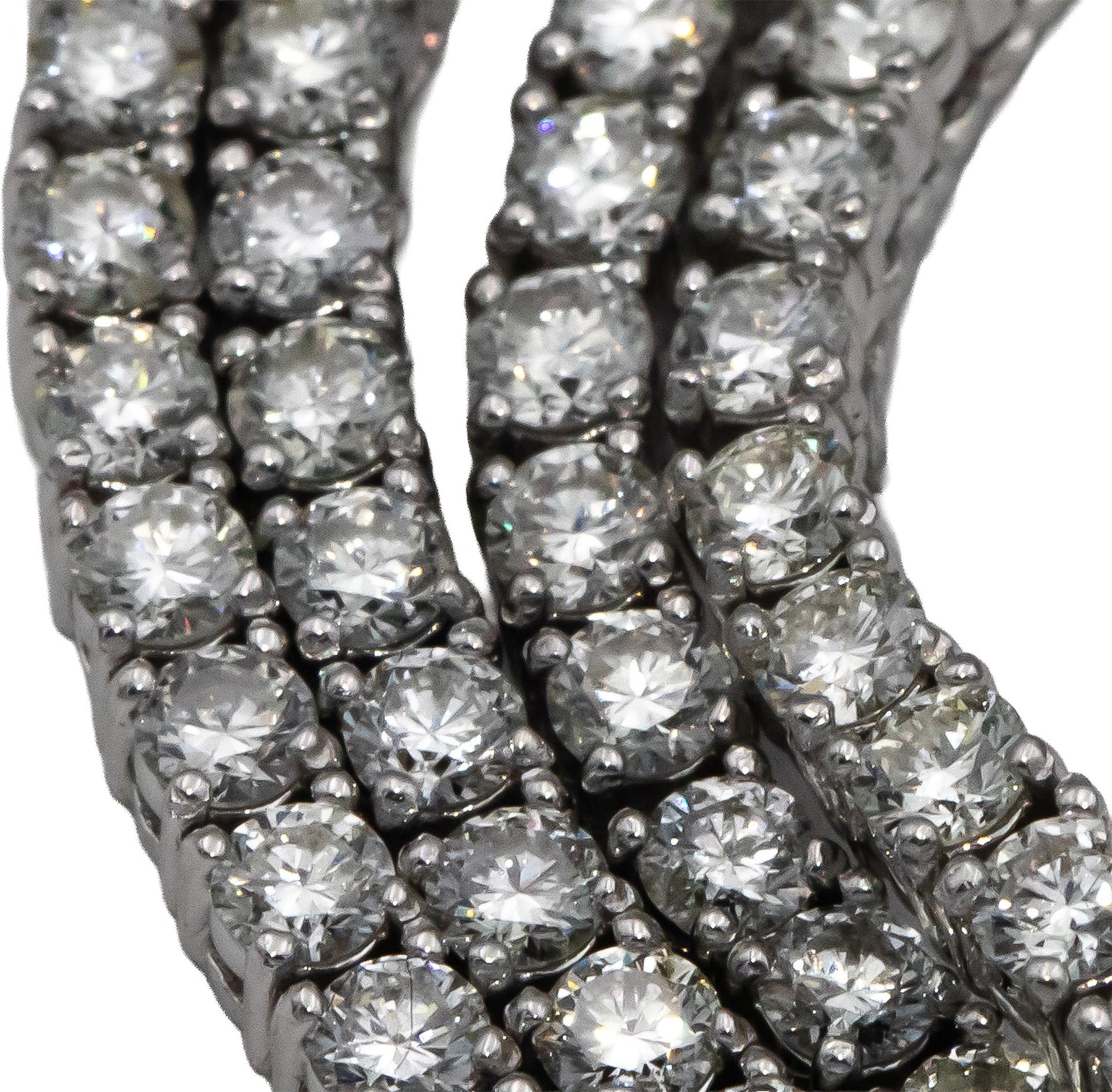14k White Gold Round Diamond Tennis Necklace 9.15CT