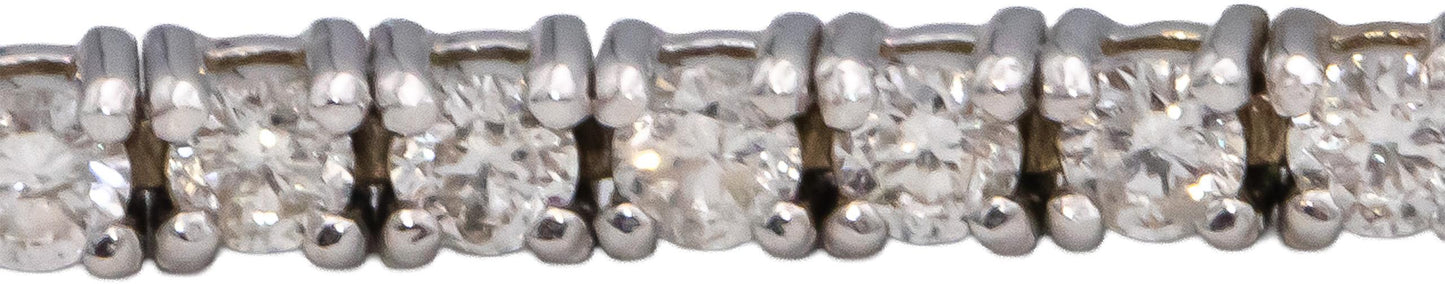 14k White Gold Round Diamond Tennis Bracelet 1.90CT
