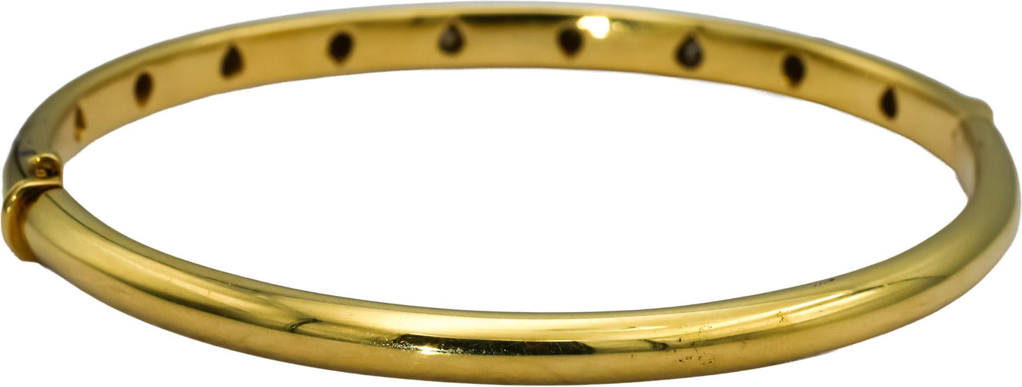 TIFFANY & CO. 18k Yellow Gold Platinum Etoile VS Diamond Bangle Bracelet 0.30CT