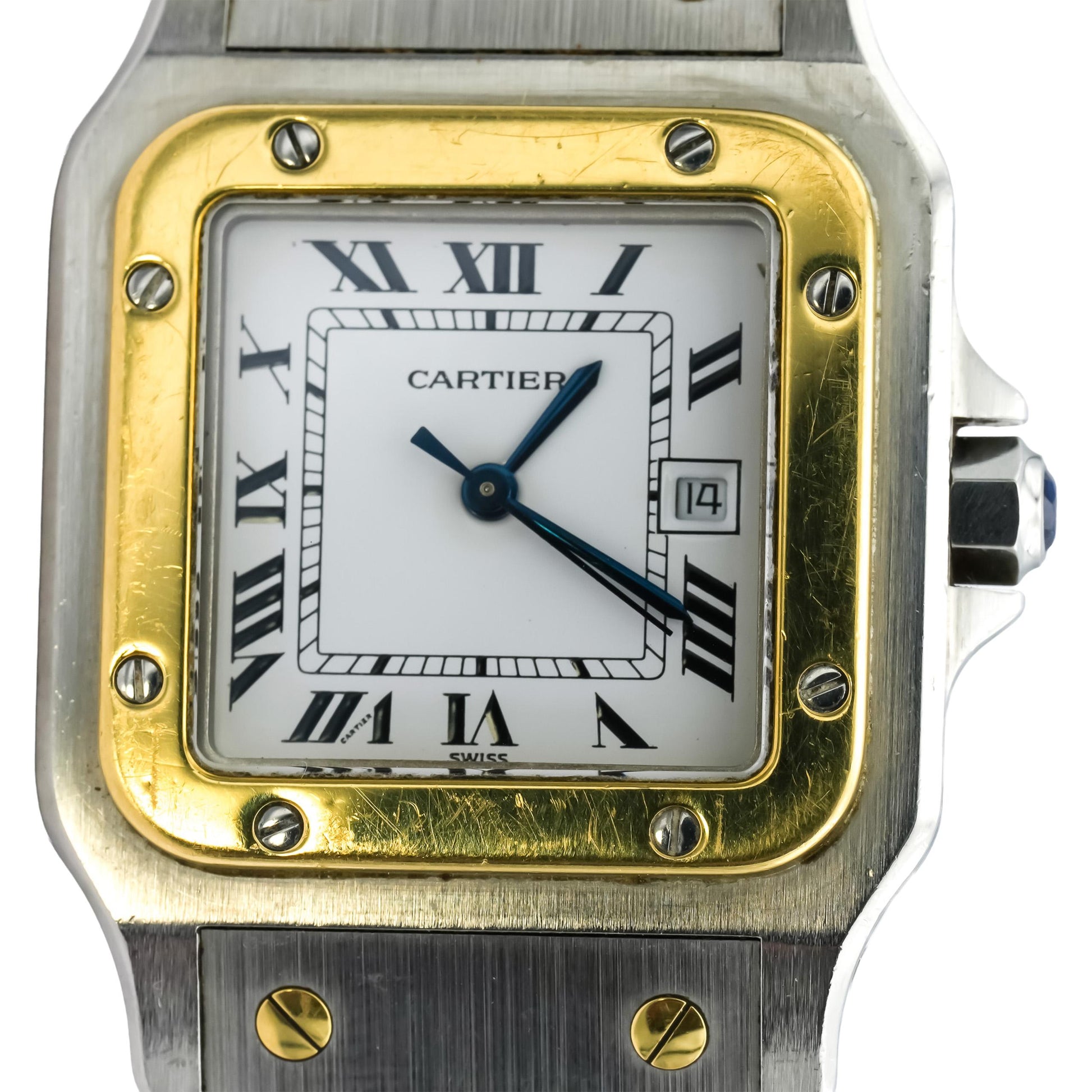 CARTIER Stainless Steel & 18k Yellow Gold Santos Galbee 29mm Automatic Watch