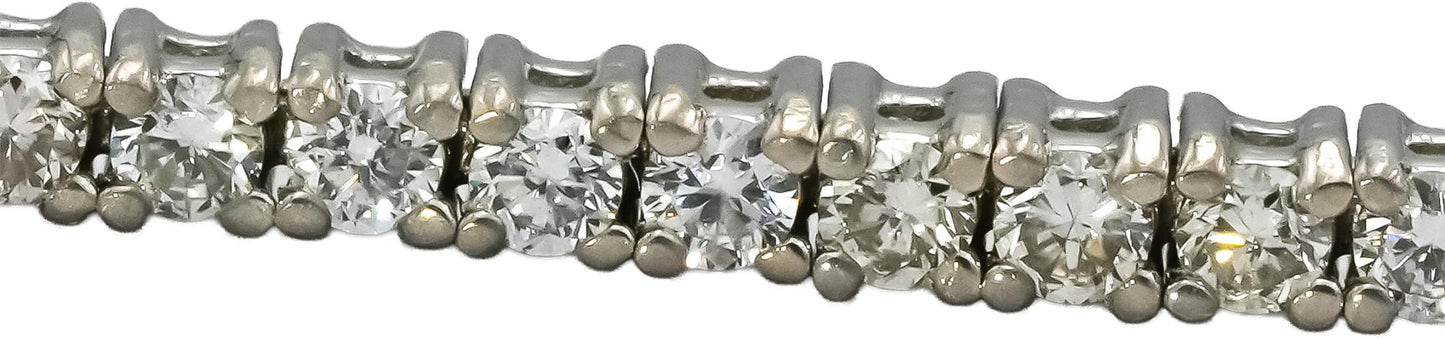 14k White Gold Round VS Diamond Tennis Bracelet 1.70CT