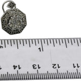 EFFY 14k White Gold Round Diamond Cluster Earrings 0.85CT