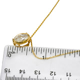 14k Yellow Gold VS Oval Cut Lab-Grown Diamond Pendant Necklace 2.23CT
