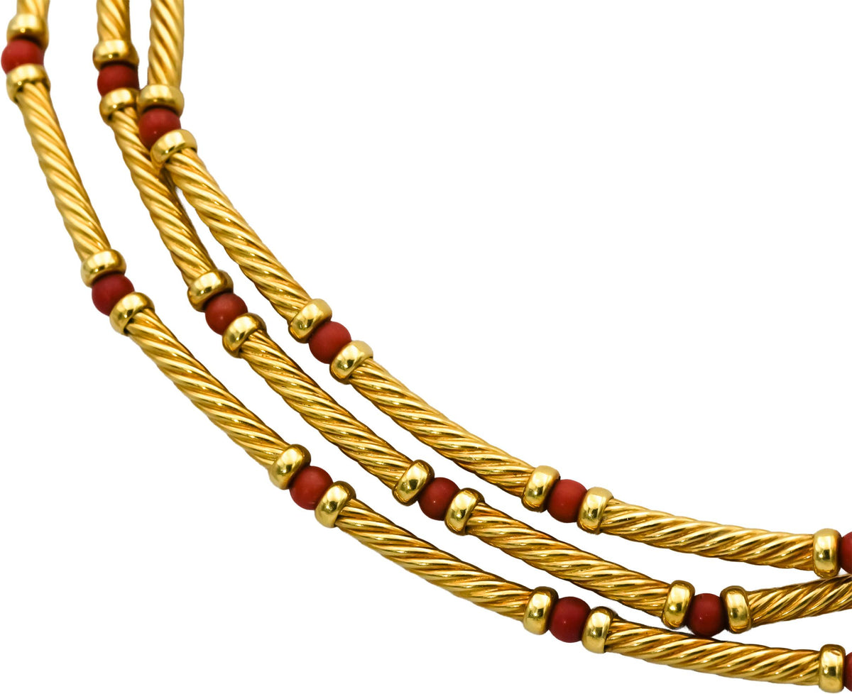 DAVID YURMAN 18k Yellow Gold Cora Bead Formal Necklace
