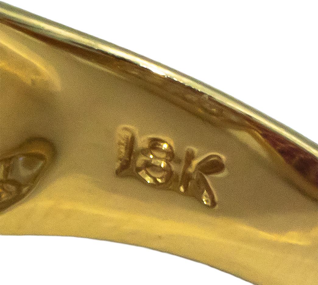 LE VIAN 18k Yellow Gold 2.0CT Diamond and Ruby Ring Size 7