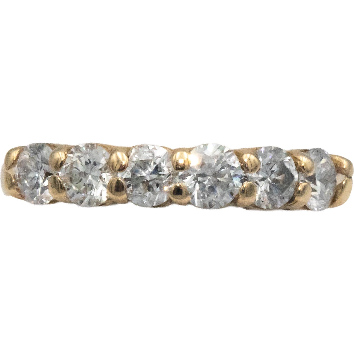 10k Yellow Gold 1.0CT Round Cut Diamond Band Ring Size 5.5