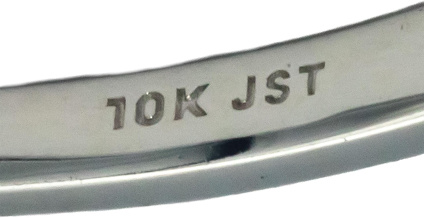 10k White Gold 1.0CT Round Cut Diamond Jumbo Inside Out Hoop Earrings