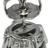 14k White Gold Round Diamond Cluster Stud Earrings 1.0CT