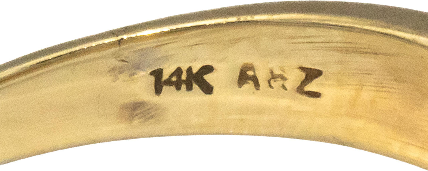 14k Yellow Gold 0.45CT Diamond and Ruby Cocktail Ring Size 8.5