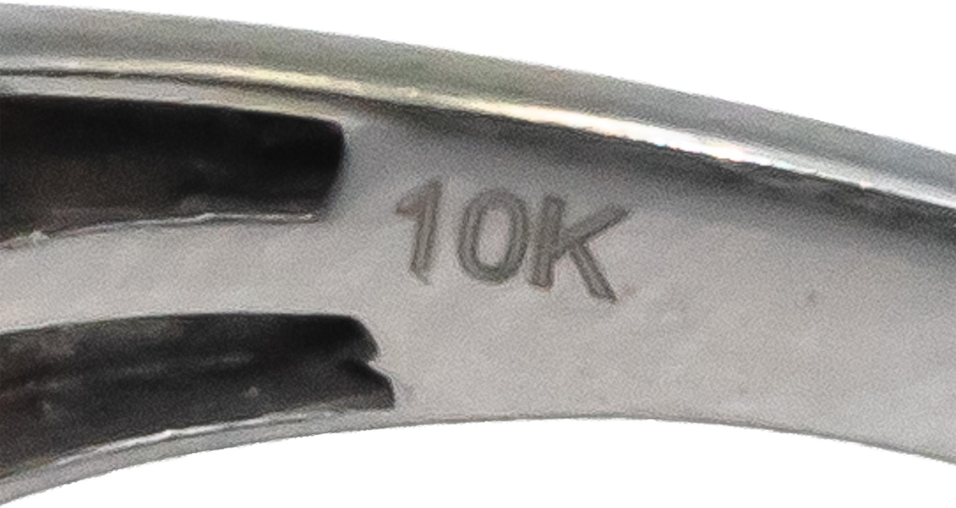 10k White Gold 0.50CT Round Cut Diamond Wide Band Ring Size 7