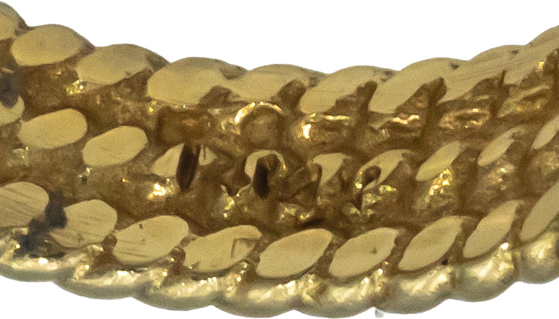 14k White & Yellow Gold Diamond "X" Cable Band Ring 0.06CT Size 5.25