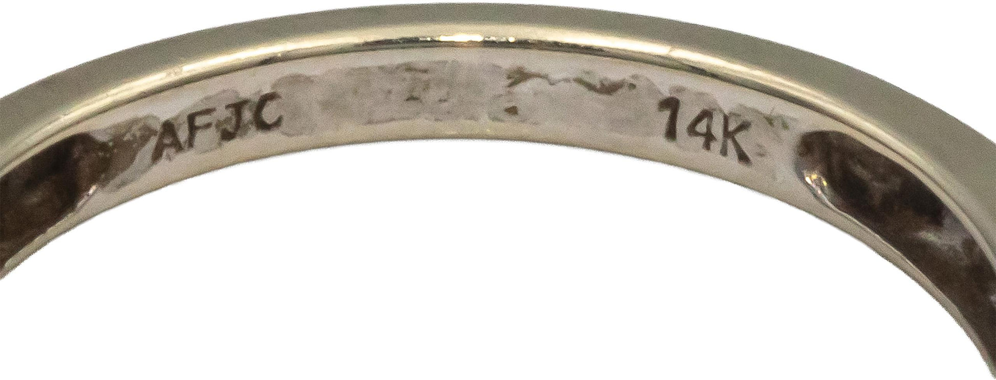 14k White Gold 0.05CT Diamond Band Ring Size 6.25