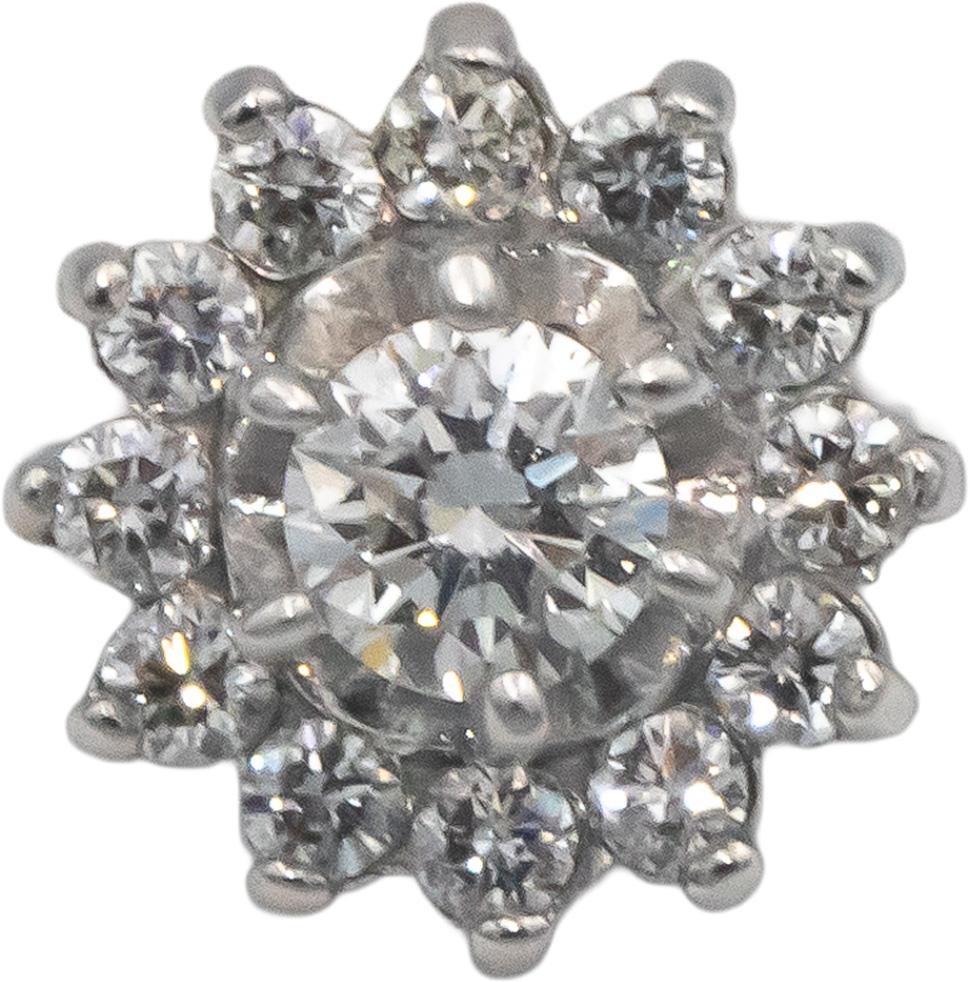 14k White Gold 0.36CT VS Round Cut Diamond Engagement Ring Size 5.5