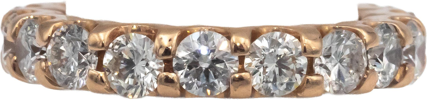 14k Rose Gold Round Diamond Eternity Band Ring 2.79CT Size 5