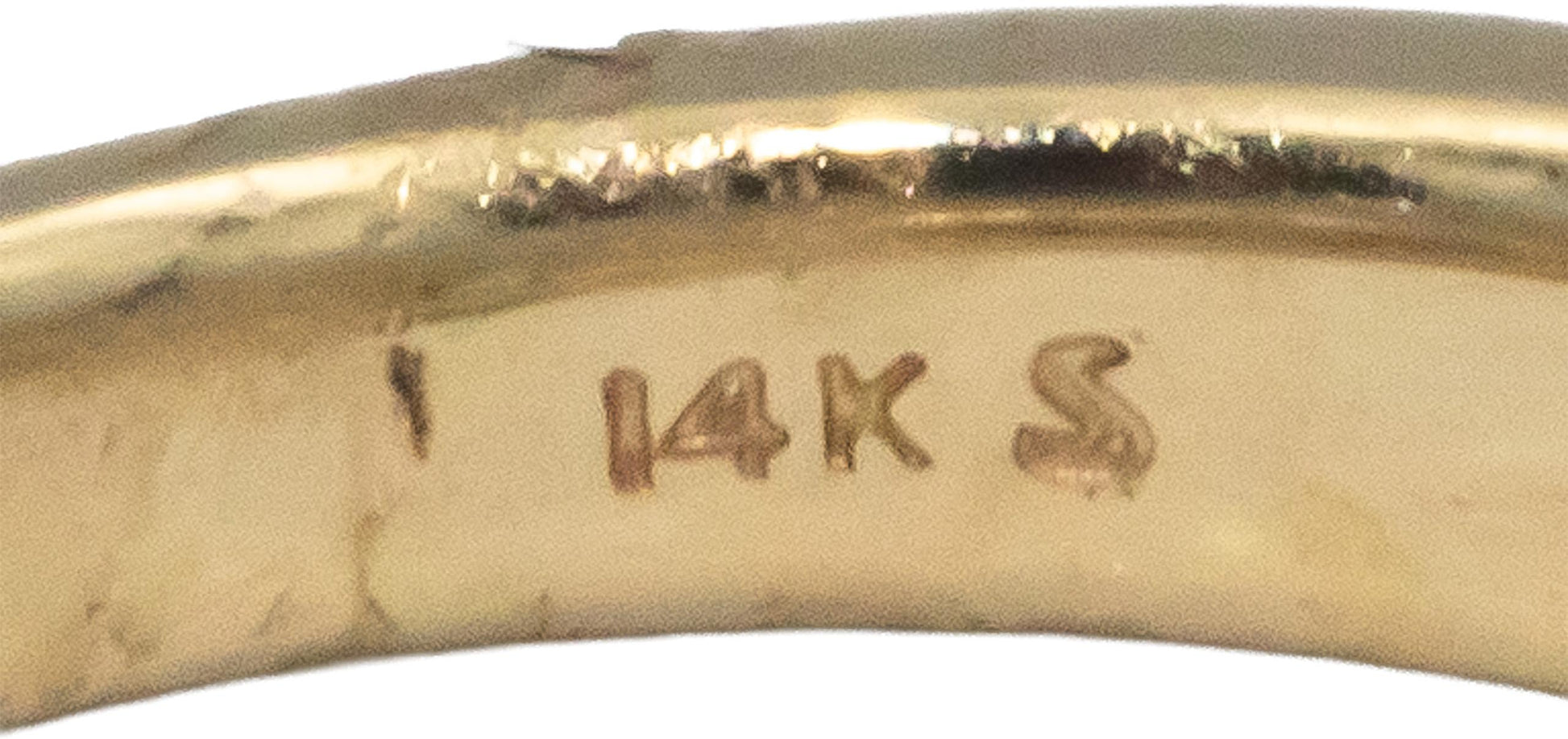 14k Yellow Gold 0.20CT VS Diamond Solitaire Band Ring Size 5.5