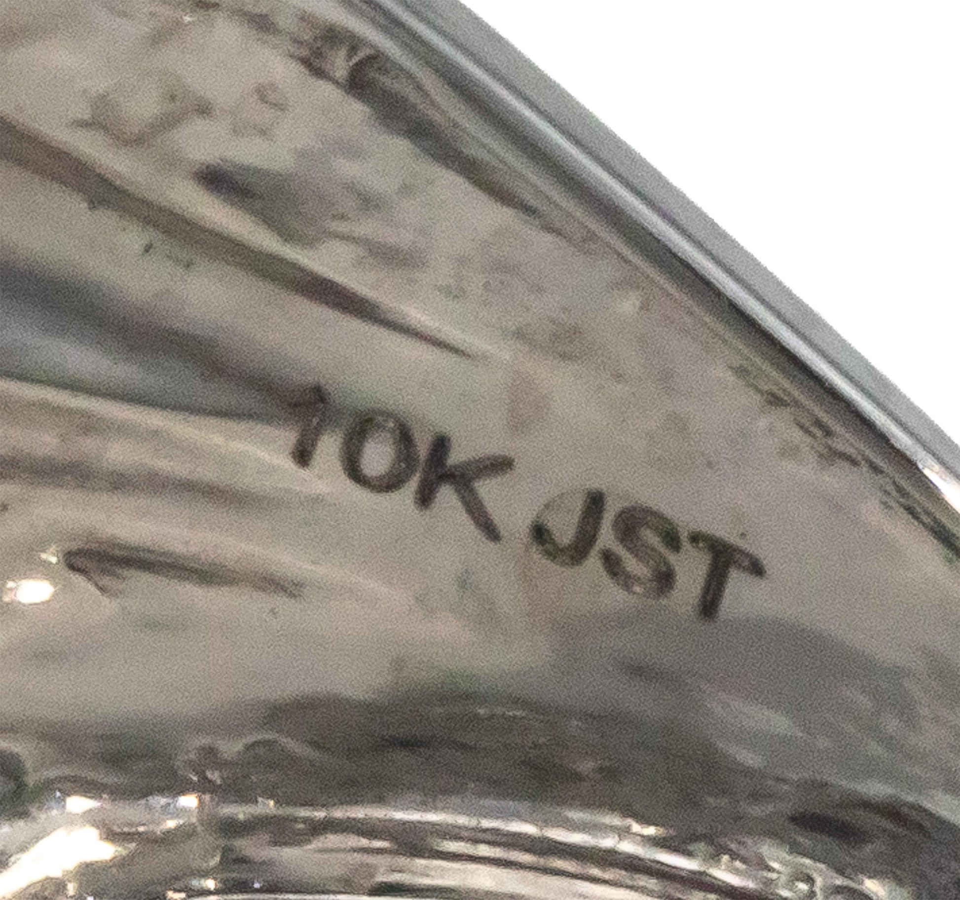 10k White Gold 1.0CT Round and Baguette Cut Diamond Crossover Ring Size 7.25