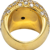 14k Yellow Gold Round Cut Lab Grown Cluster Pave Dome Ring 8.0CT Size 7.75
